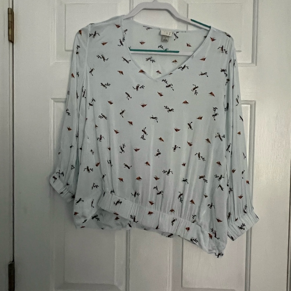 A New Day blouse with bird print medium
